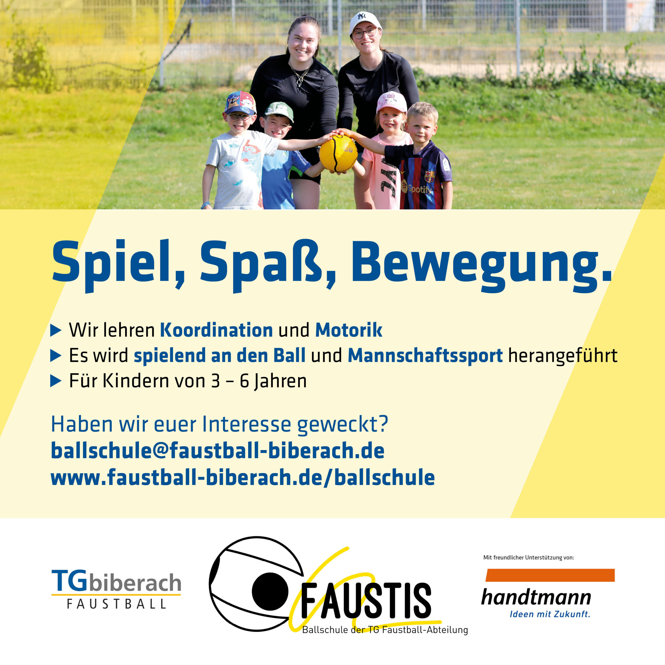 Faustis Ballschule der TG Faustball-Abteilung